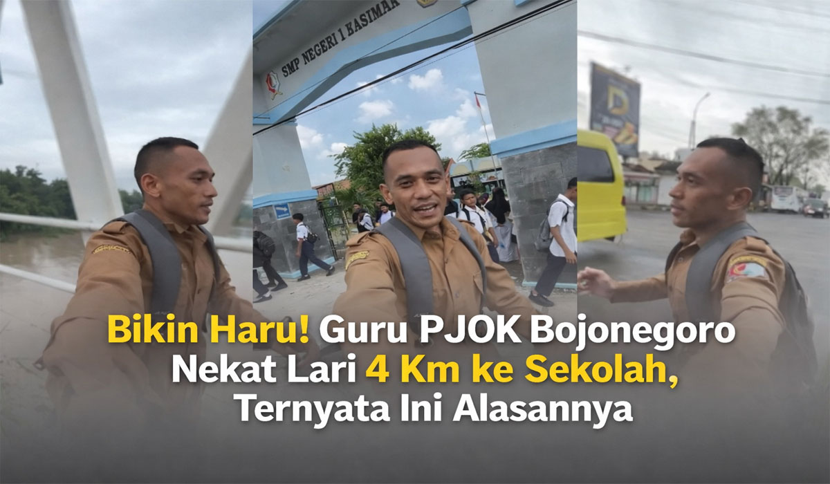 Bikin Haru! Guru PJOK Bojonegoro Nekat Lari 4 Km ke Sekolah, Ternyata Ini Alasannya Bikin Haru! Guru PJOK Bojonegoro Nekat Lari 4 Km ke Sekolah, Ternyata Ini Alasannya
